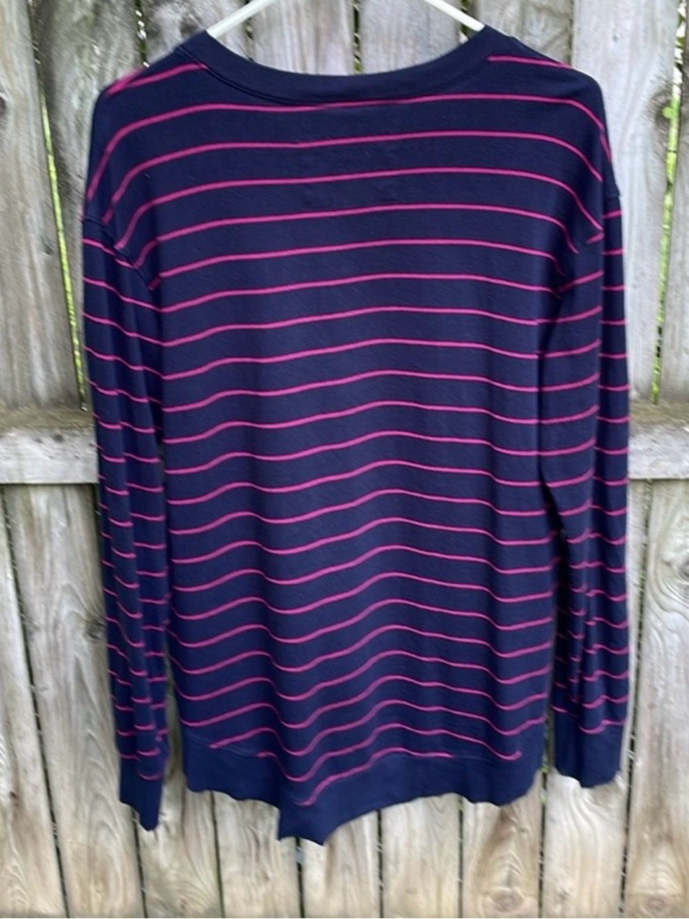 Frank and Eileen Oversized Striped Crewneck Women Long Sleeve Top - Picture 3 of 5